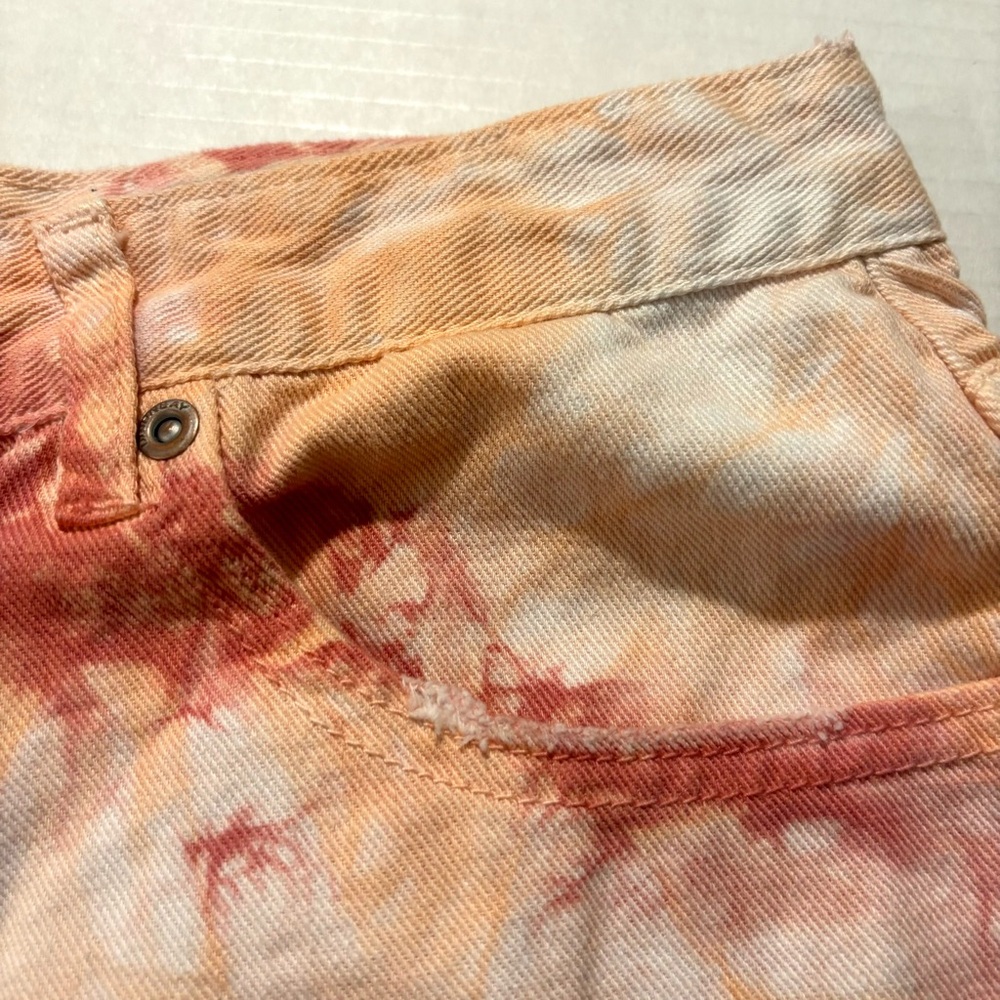 UNIONBAY Callie High Rise Tie‎ Dye Pink Orange Shorts Junior Size 11 - Picture 14 of 15
